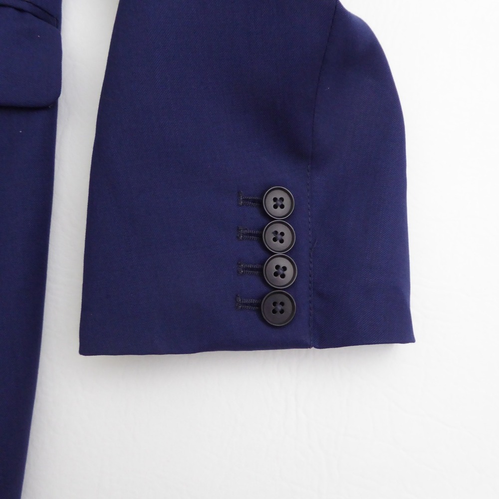 Charles Tyrwhitt Mens Blazer Blue Slim Fit Super 100s Wool Size 44R - Picture 5 of 12
